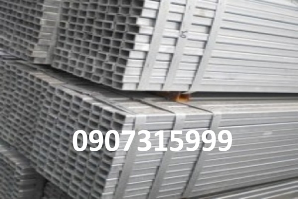 Thép hộp mạ kẽm 25x50x1mm Thép hộp mạ kẽm 25x50x1mm
