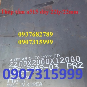 Thép tấm chịu nhiệt ASTM A515 Gr.70 dày 22mm/22ly Thép tấm chịu nhiệt ASTM A515 Gr.70 dày 22mm/22ly